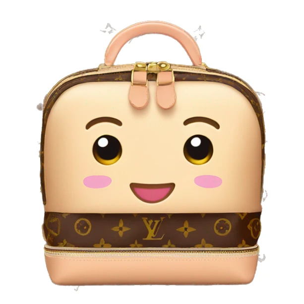 Kawaii Louis Vuitton cosmetic bag  sticker