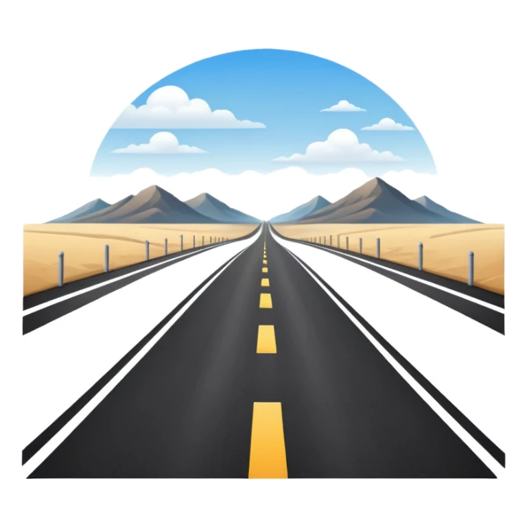 open road stretching into the distance, symbolizing autonomy sticker