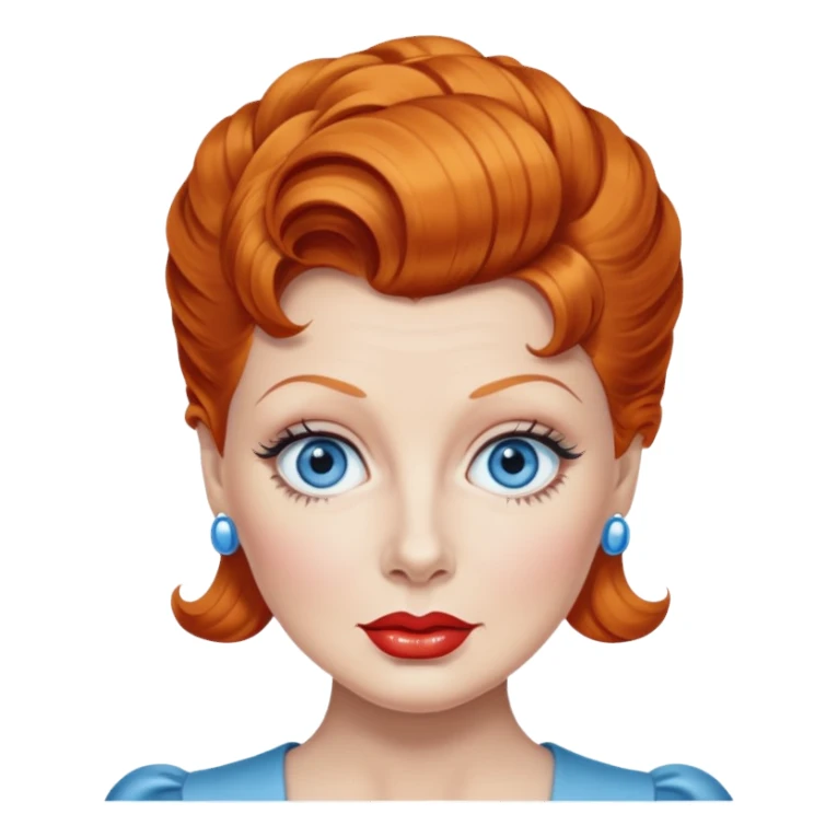Lucille Ball with blue eyes sticker