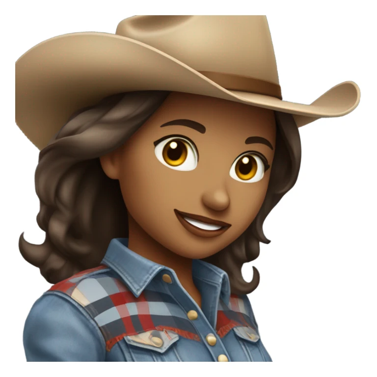 Very pretty brunette cowgirl  sticker