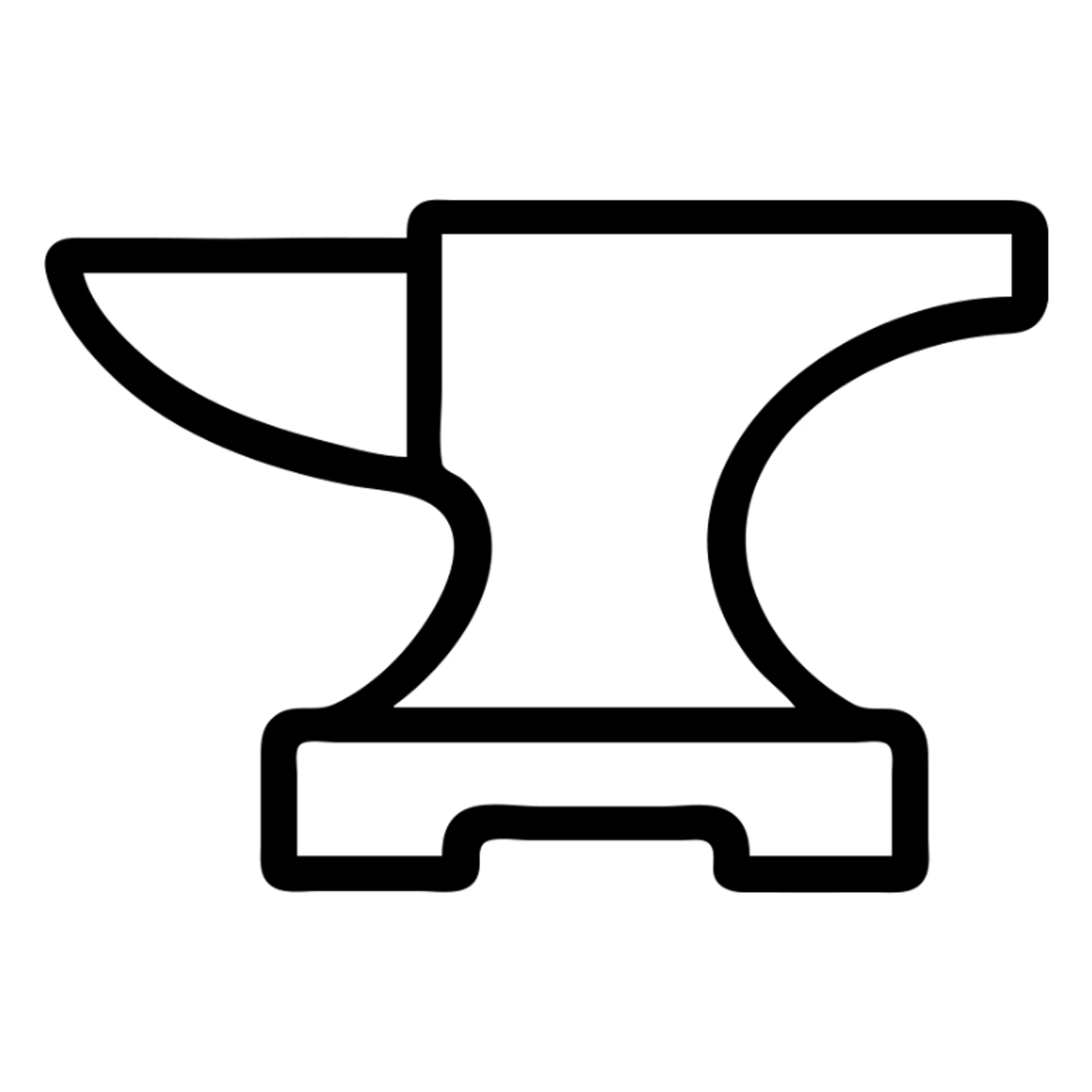 anvil simple icon style sticker