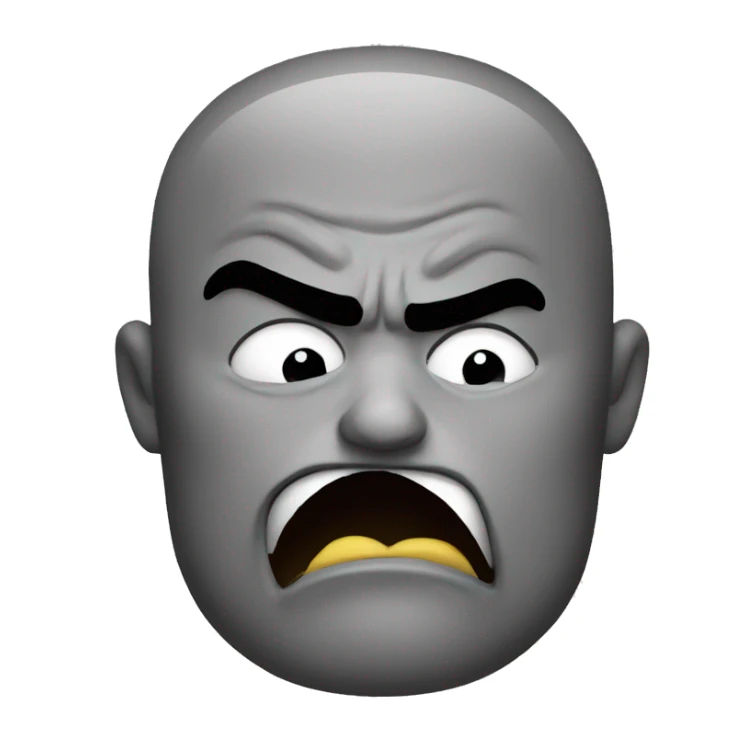 A angry face with tungue sticker