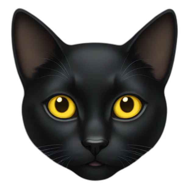  Black cat with yellow eyes  sticker