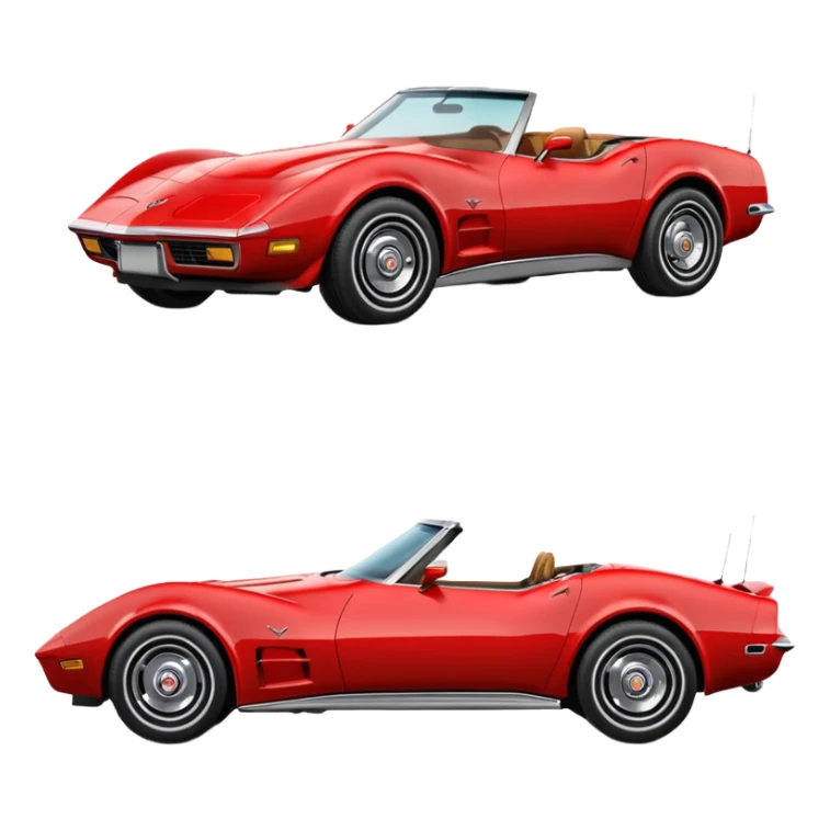 1973 red corvette convertible sticker