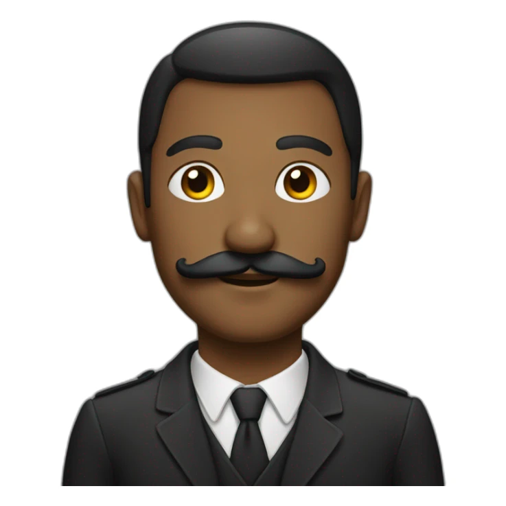 homme avec une moustache noire sticker