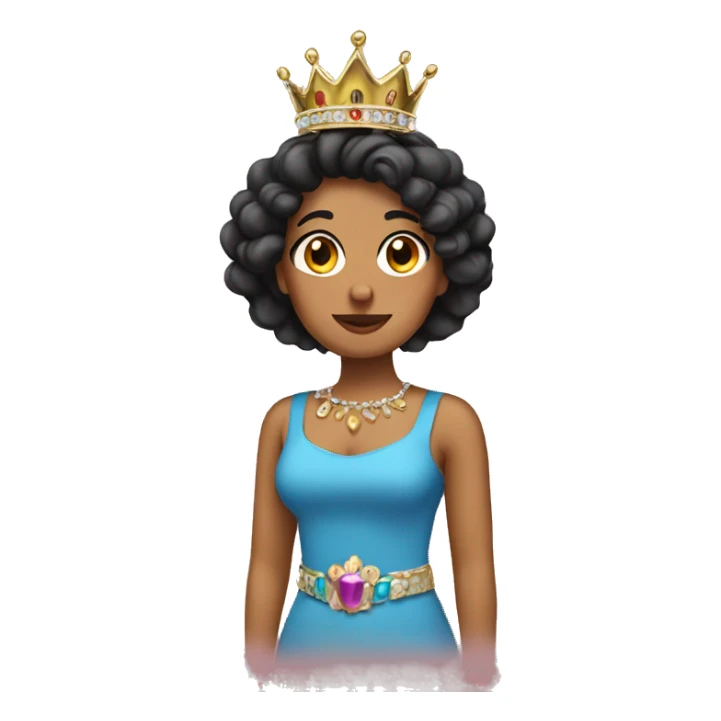 Latina baddie with crown on  sticker