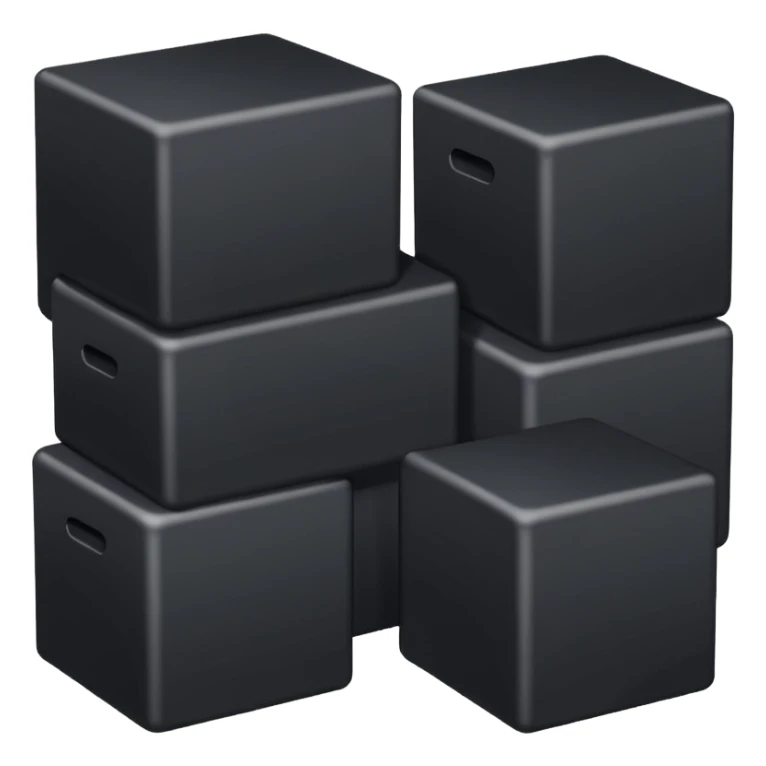 A long block of black boxes sticker