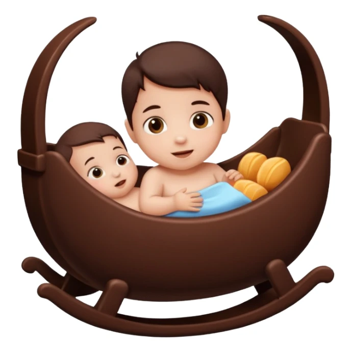 Baby in Chocolate cradle  sticker