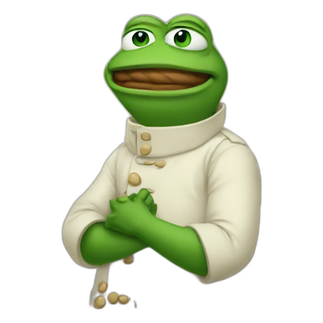 pepe choking making universal choking sign sticker