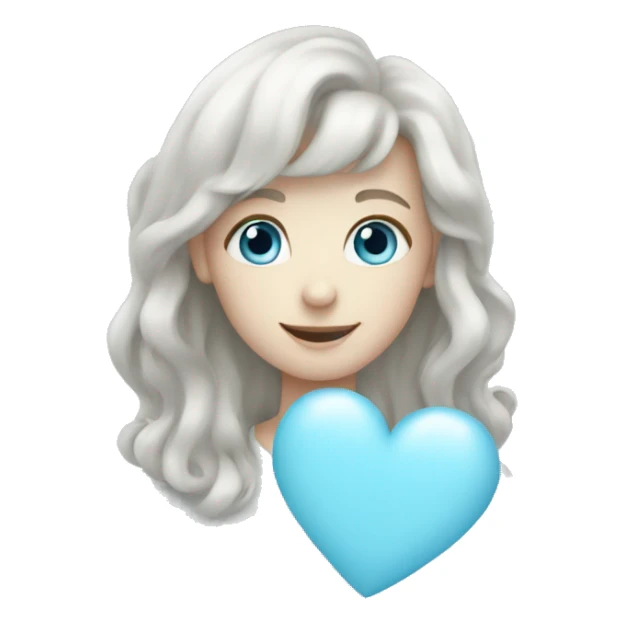 pastel blue heart sticker