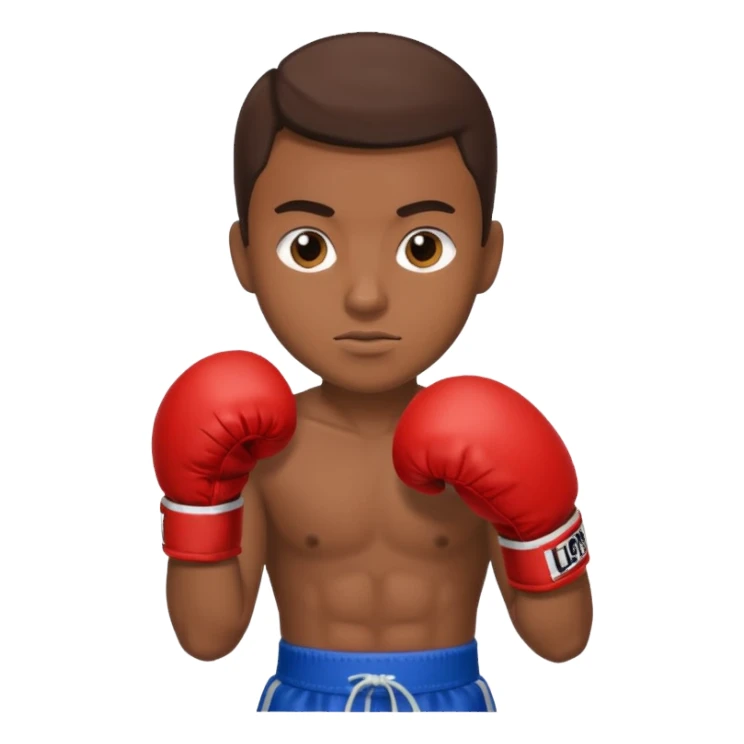 athlete in boxing gloves sticker