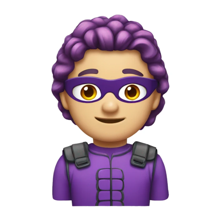 4 super héros habillés en violet sticker