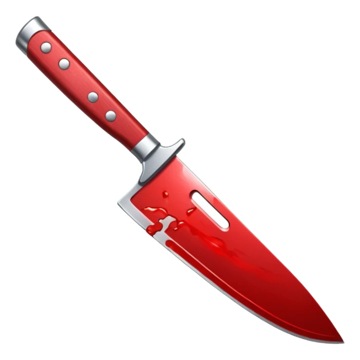 A knife with blood on it sticker