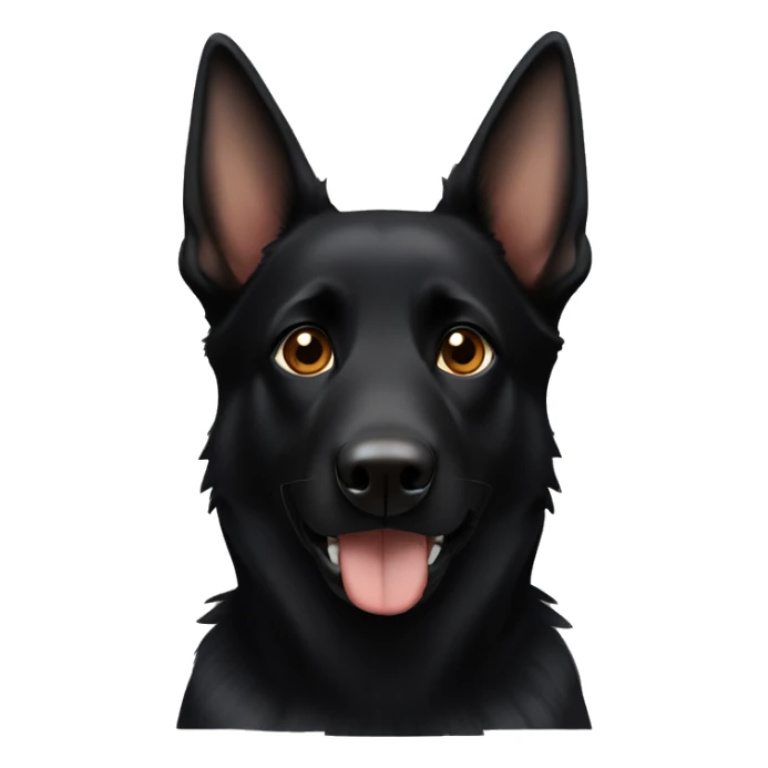 Black German shepherd with Brown eyes sticker
