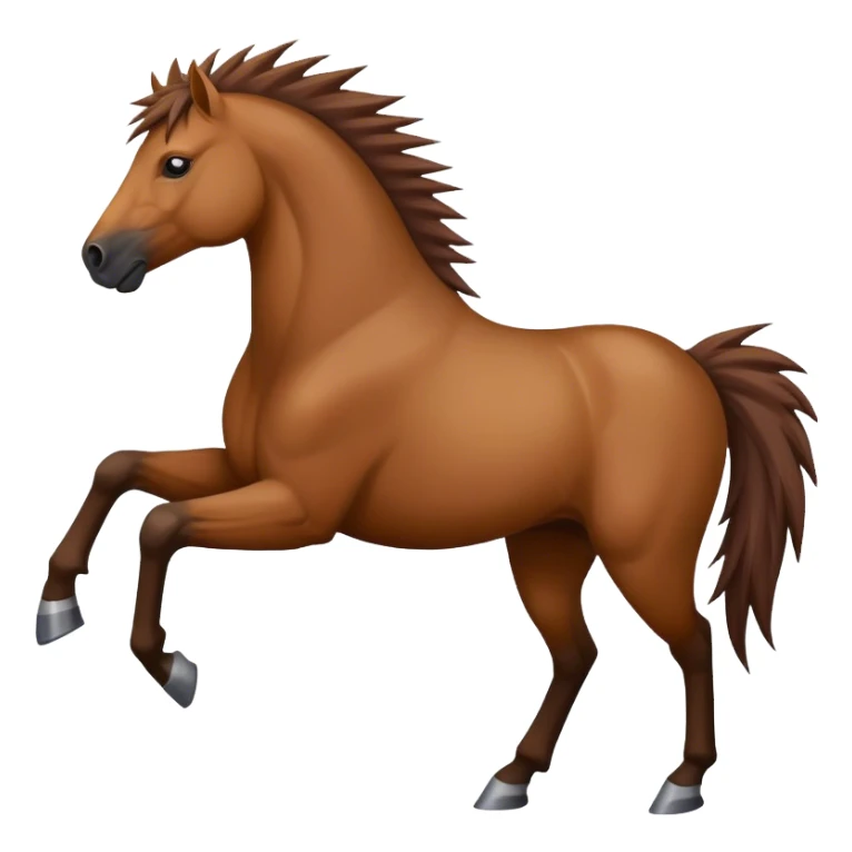 Spikey bay horse sticker