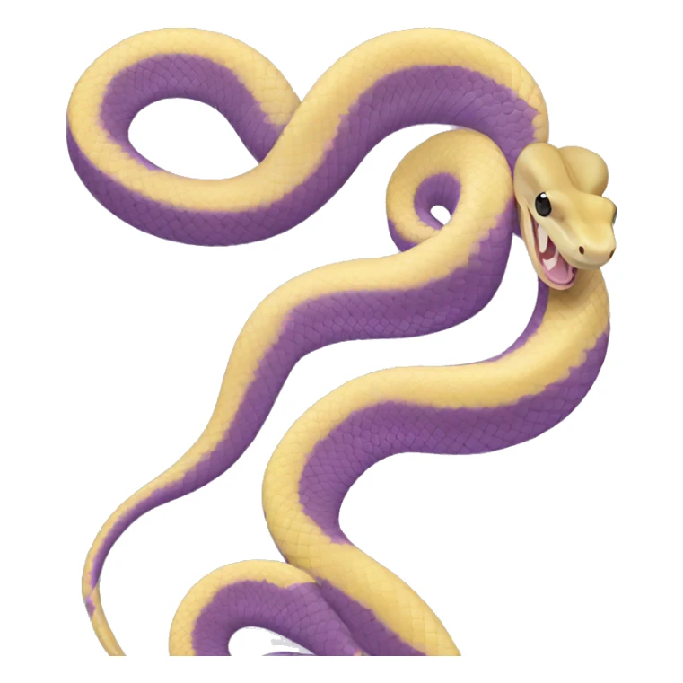 Pastel yellow and pastel purple ball python snake sticker