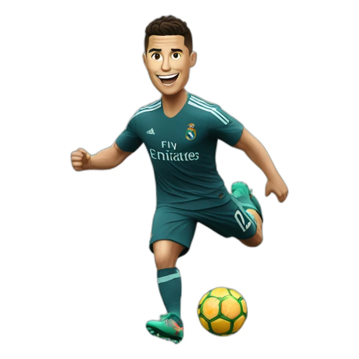 Cristino Ronaldo celebrating si sticker