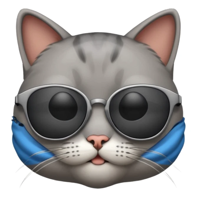 Cat wearing sunglasses sticker