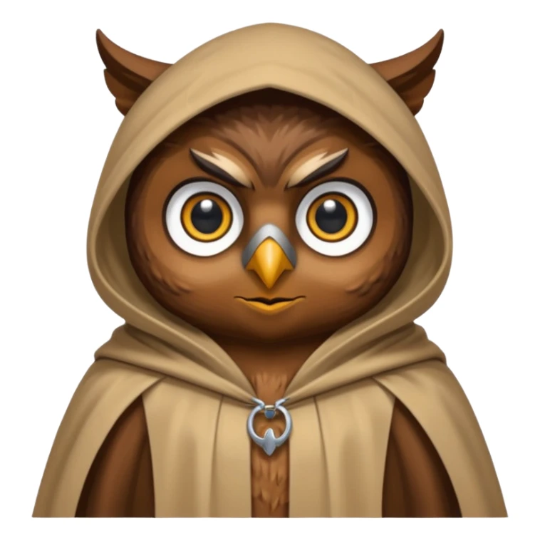 dark owl in beige cloak sticker