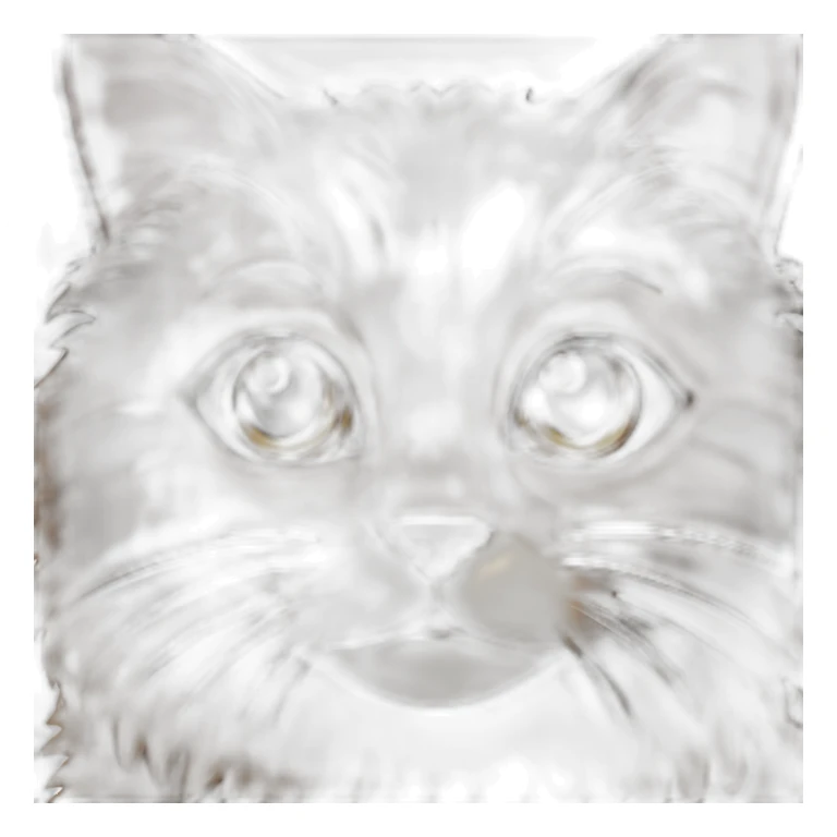 Fluffy black and brown cat sticker