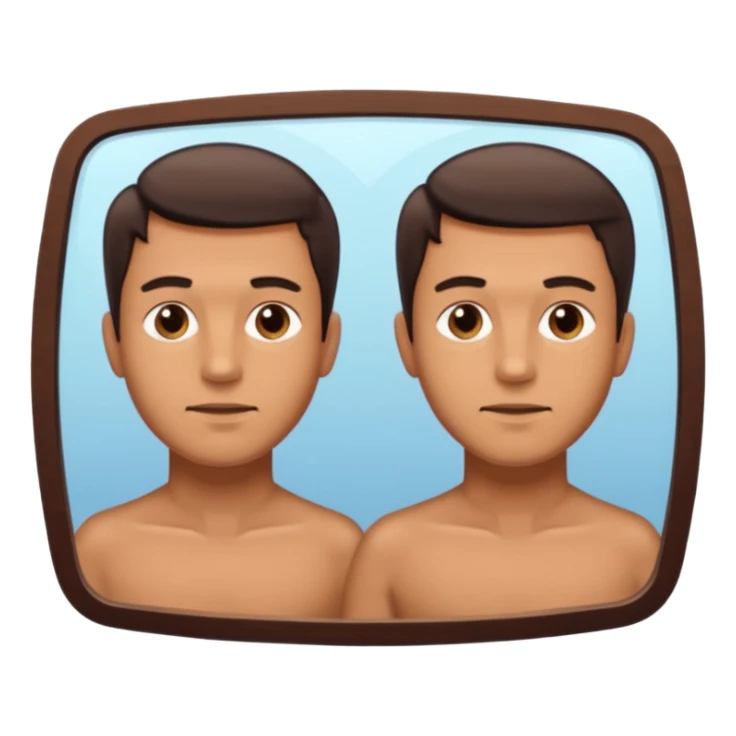 the man with the opposite view in the mirror sticker