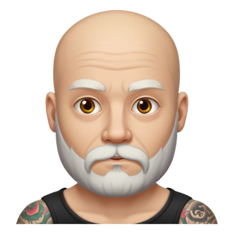   tattooed baldies with white bearded sticker