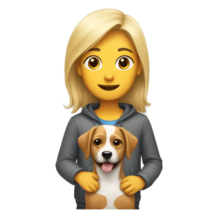 A person whit an dog  sticker