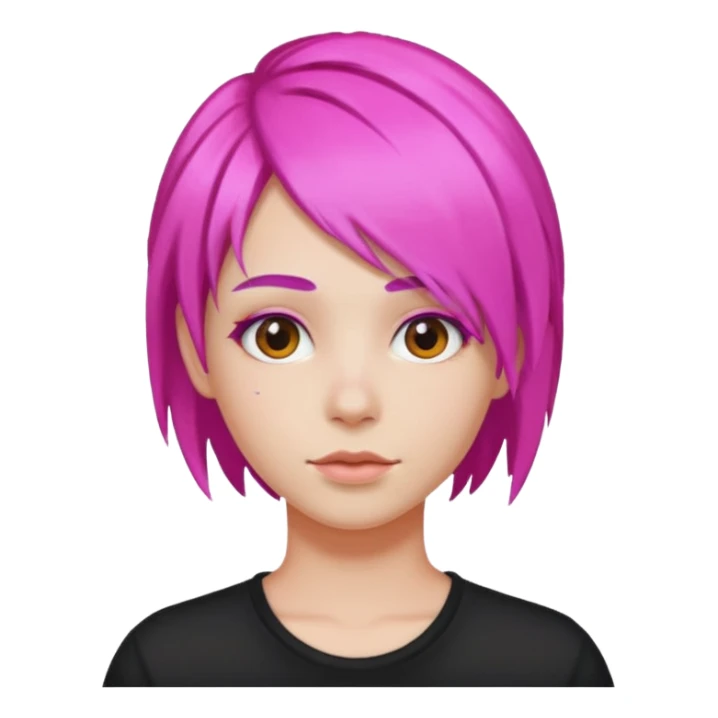 Neon Haired People 1 person sticker