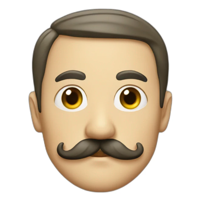 Adolf from Germany in 1944 with an adolf mustache sticker