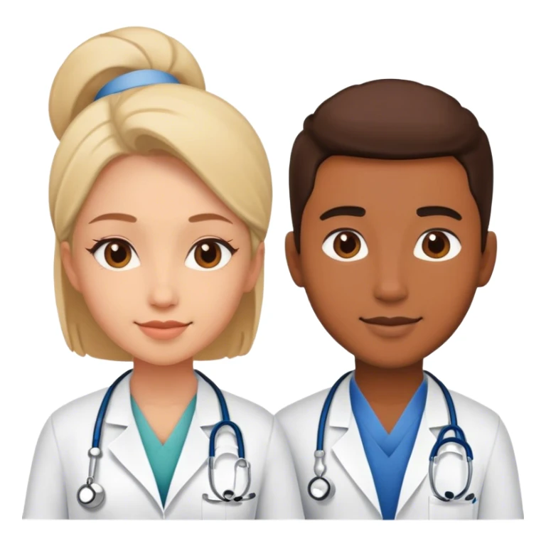 Two medical students in love sticker