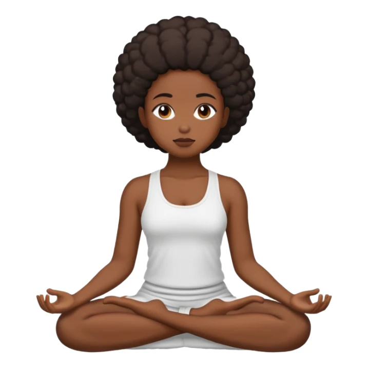Black girl  meditating sticker