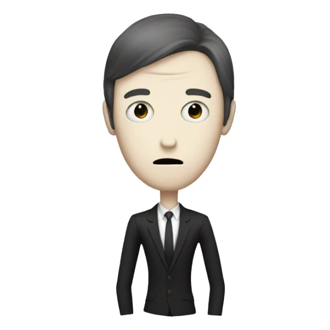 Slender Man with hair sticker