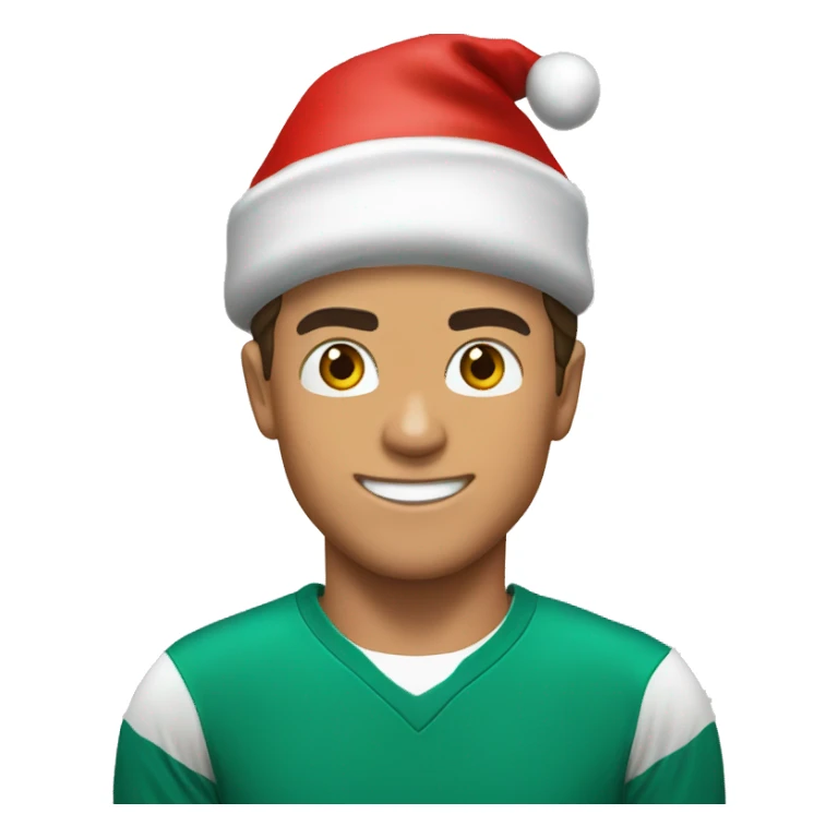 cristiano ronaldo with santa hat sticker