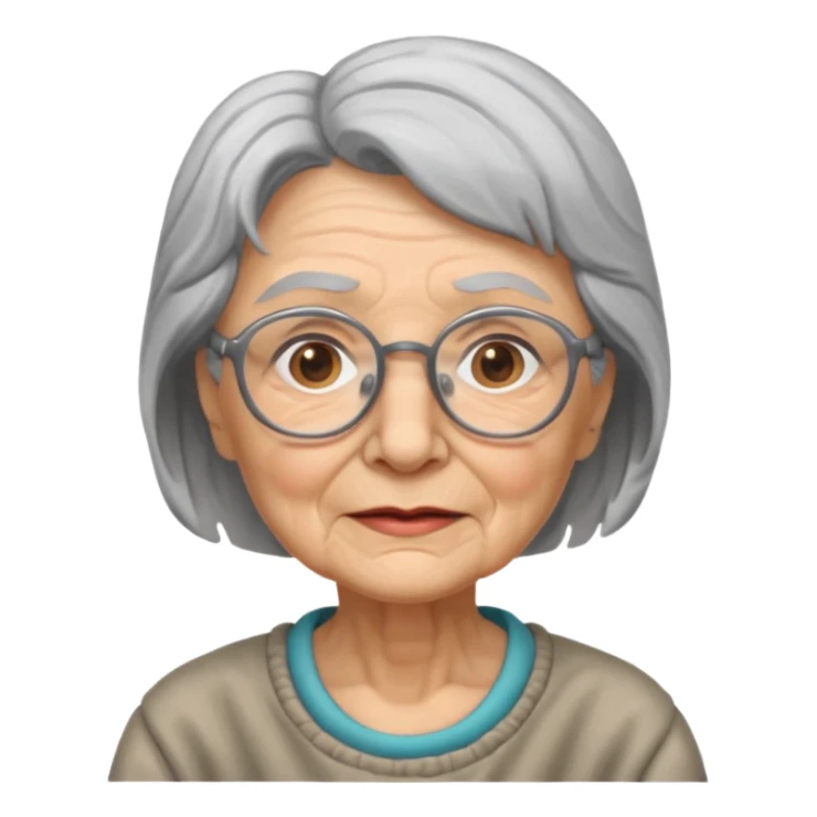 professor old woman sticker