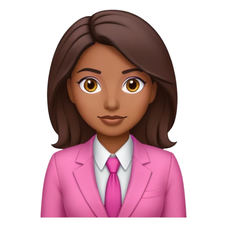 latina sales rep in pink suit sticker