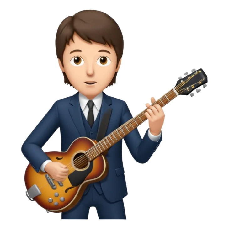 Paul McCartney playing guitar suit sticker