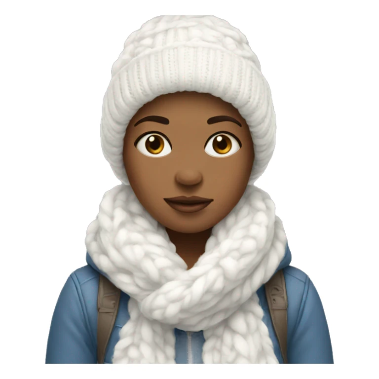 Winter girl white cozy  sticker