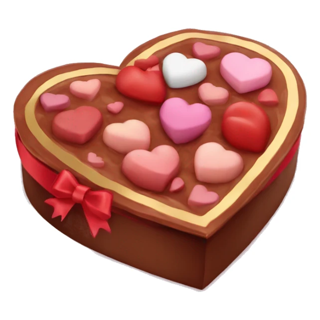 A valentine day heart box chocolate sticker