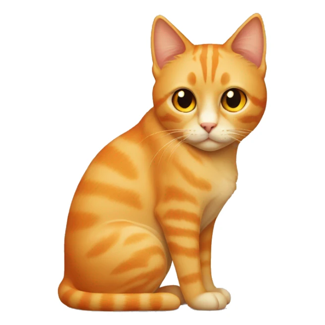 A light orange cat with orange eyes sticker