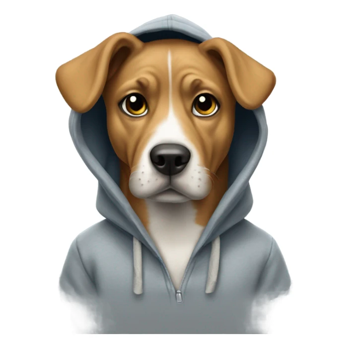 Dog with hoodie  sticker