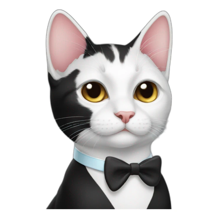 black and white tuxedo cat sticker