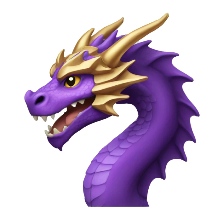 golden purple medieval dragon sticker