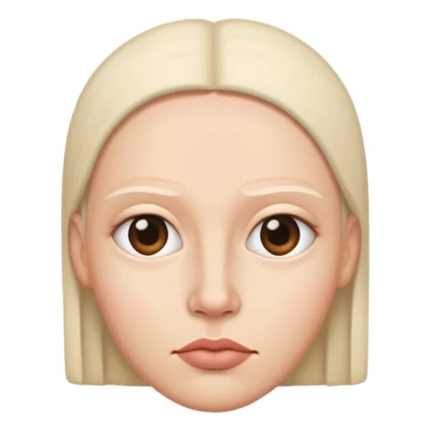 Major side eye but with straight lips and no eyebrows sticker