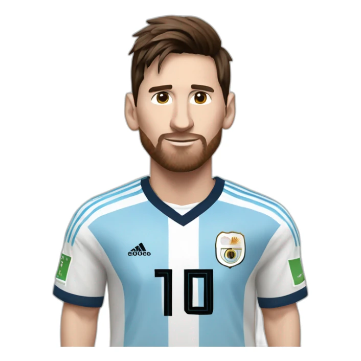 lionel messi with argentina jersey sticker