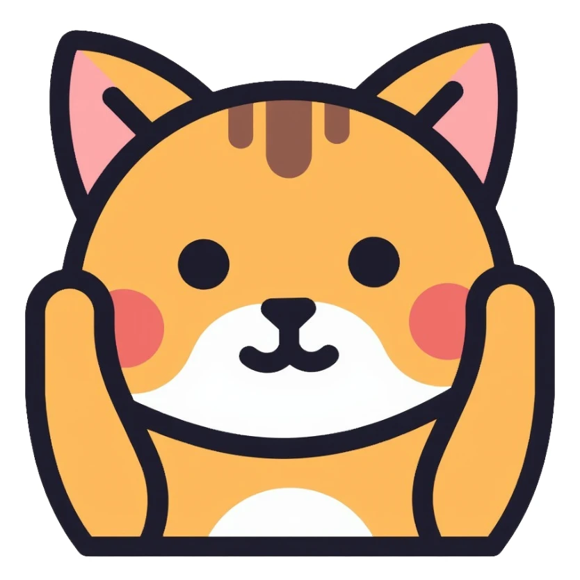 cat covering its ears sticker