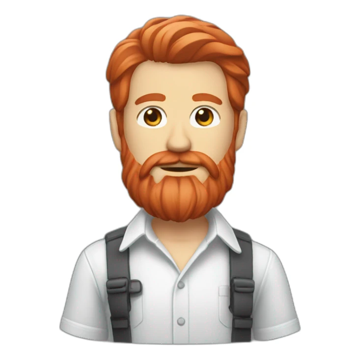 red head beard men with a shirt figma sticker