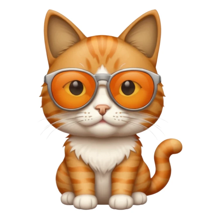 Cat wearing sunglasses sticker