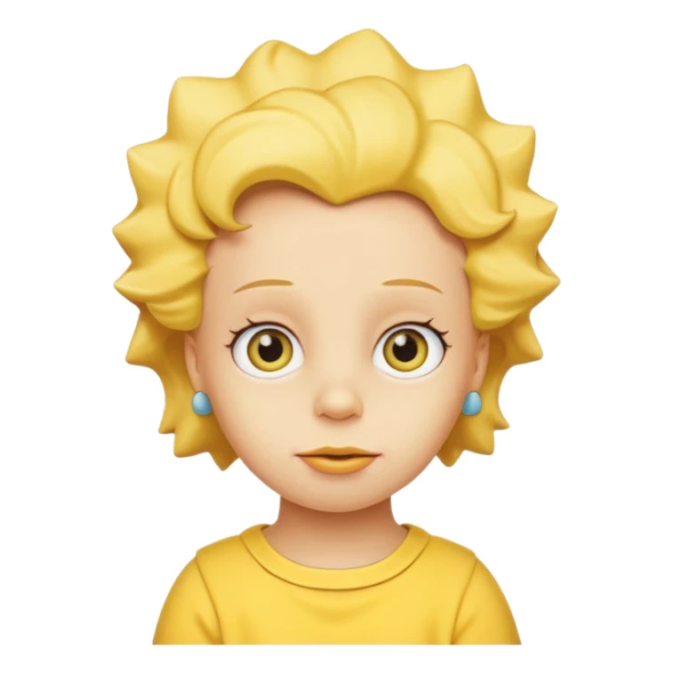 yellow baby with simpson style, maggie simpson. sticker