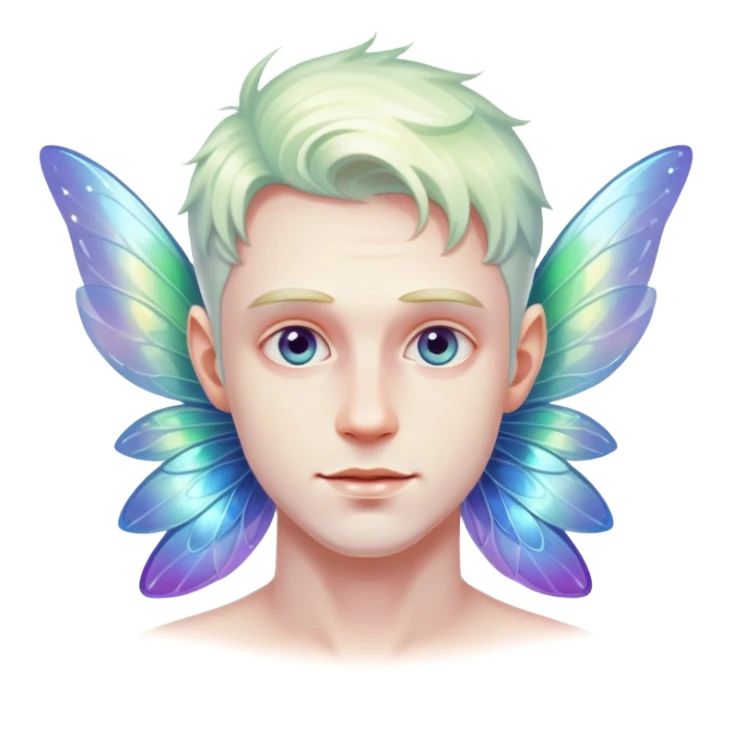 Man with fairy wings  sticker