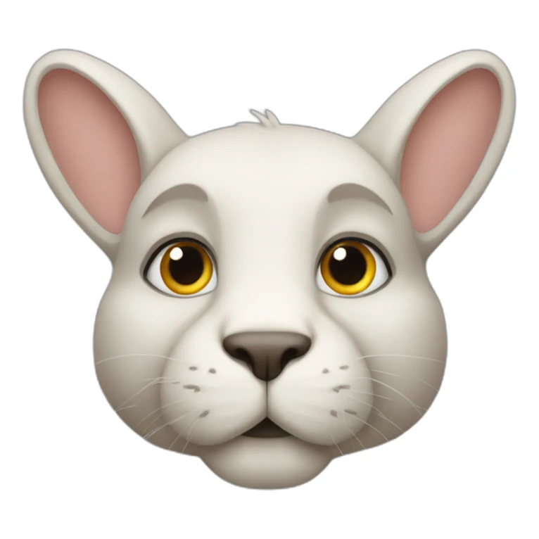 Lapin tête de lion sticker